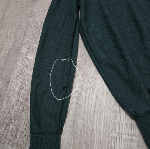 J.Crew Wool Sweater Women's XS Lightweight Green Soft Boho - Picture 9 of 9